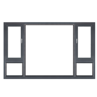 Nouvelle conception de fenêtre à battant en aluminium avec verrouillage multipoints, insonorisée, antivol et sécurisée, pour salle de méditation