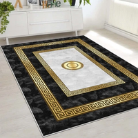 Tapis de sol d'entrée d'hôtel de luxe 3D à motif floral, grand tapis de salon antidérapant, tapis décoratif pour salon