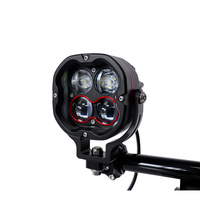 Feux auxiliaires avant pour moto JPAD, télécommande sans fil, projecteur, faisceau bas et faisceau haut, couleur jaune et blanc, aluminium J4A