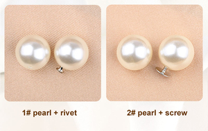 Bán Buôn Thời Trang Vòng Mô Hình Nhựa Ngọc Trai Nút Tự Làm Vít Hoặc Đinh Tán Trở Lại Không Có May Với Fancy Chân Phong Cách Cho Hàng May Mặc Túi - Product Image 6