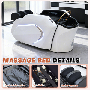 Elektrische Ganzkörper therapie Vibrations <span class=keywords><strong>massage</strong></span> Shampoo Bett Set Friseursalon Special <span class=keywords><strong>Head</strong></span> Spa Smart Haar wasch bett <span class=keywords><strong>Massage</strong></span> tisch - Product Image 4