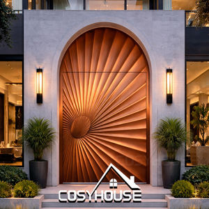 Puerta Pivotante de Aluminio de Lujo de Gran Tamaño, Puerta Principal Exterior Moderna, Puerta Frontal Personalizada para Villa - Product Image 1