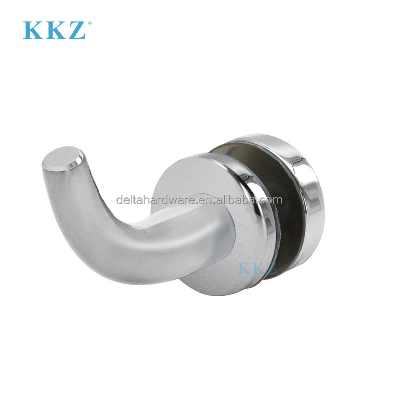 American Brass Chrome Plated Round Shower Glass Hook Corner Clamp