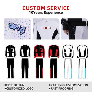 Conjuntos de calentamiento de animadoras para chicas, ropa deportiva sublimada personalizada de LICRA/algodón para adolescentes, trajes de práctica - Product Image 4