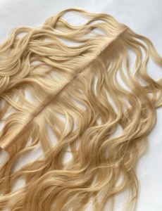 ผมต่อแบบเทป 2025 Haiyi Genius Hole Double Drawn Weft Virgin Hair แบบจีน ขายดี รุ่น Butterfly Hair Extensions - Product Image 3