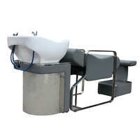 Fauteuil gonflable blanc en acier inoxydable profond, nouveau design, pour salon de cheveux, lavabo, shampoing en céramique