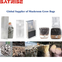 Bolsas de Cultivo de Hongos Grandes de PP de 39*65 cm, Grosor de 0.08 mm, Transpirables, con Filtro