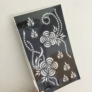 Reutilizable cara cuerpo pintura tatuaje plantilla pegatina temporal aerógrafo geométrico Floral <span class=keywords><strong>flor</strong></span> dedo mano tatuaje pegatina - Product Image 2