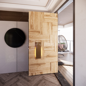 Cửa Ra Vào Bằng Gỗ Thiết Kế Đơn Giản Sang Trọng Phổ Biến Bản Lề Trục Bản Lề Cửa Gỗ - Product Image 3