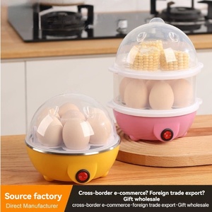 Cuiseur à œufs électrique avec arrêt automatique, <span class=keywords><strong>petit</strong></span> modèle domestique en acier inoxydable, plaque chauffante, couvercle transparent, pour 7 œufs, cadeau, vente en gros - Product Image 2