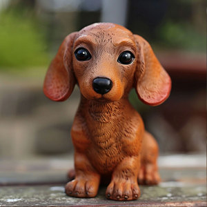 Custom Dachshund Plastic Toy <b>Figurine</b> Mini <b>Dog</b> Ornament Table Decoration Animal Theme - Product Image 5