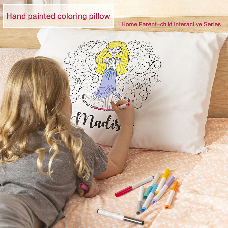 Hand Painted Diy Canvas Pillow Covers DIY Floral Embroidery