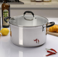 Ensemble d'ustensiles de cuisine en acier inoxydable 201/ 2 pièces Casserole avec couvercles en verre Outils de cuisine élégants pour la maison Ustensiles de cuisine Ensembles d'ustensiles de cuisine