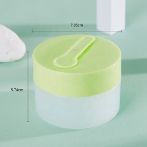 100ml PP nhựa sang trọng rỗng mặt kem cơ thể lọ màu xanh lá cây biểu tượng tùy chỉnh Lotion lọ container với muỗng - Product Image 5