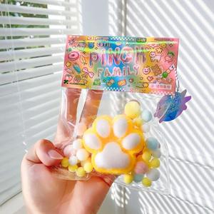 Zampa di gatto TPR fatto a mano morbido pizzicotto giocattolo Squishy Mochi soffice elastico floccato zampa del piede rimbalzare Squishy giocattoli di decompressione - Product Image 6