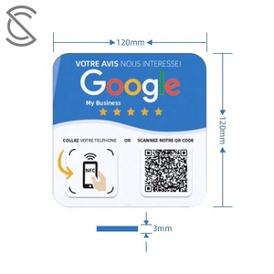 Etiqueta/Tarjeta Acrílica/Epoxi RFID NFC con Chip NTAG213, Resistente al Agua, para Reseñas de <span class=keywords><strong>Google</strong></span>, Uso Comercial y Hotelero, Venta al Por Mayor - Product Image 2