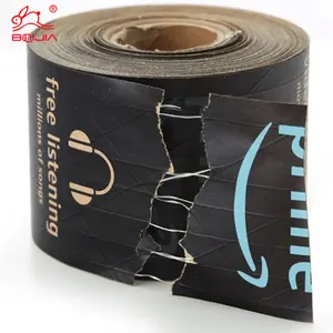 China Custom Voor Amazon Ebay Logo Bedrukt Zelfklevend Water Geactiveerde Kraft Papieren Tape