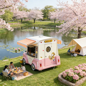 Chariot alimentaire double usage domestique et commercial, chariot polyvalent adapté aux petites boutiques et aux ventes mobiles en extérieur - Product Image 1