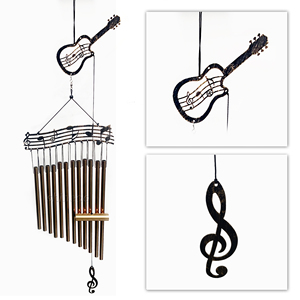 Carillon éolien classique en métal, décoration suspendue pour guitare, cadeaux artisanaux, harpe, carillons éoliens commémoratifs avec 12 tubes en aluminium inoxydable - Product Image 2