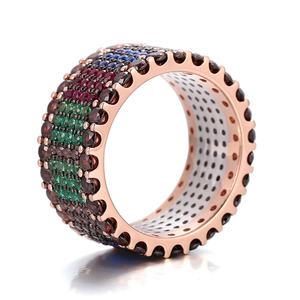 แหวนทองคำแท้ 10K 14K 18K สำหรับผู้ชาย แบบวงแหวนรัศมี ประดับพลอยมรกตสังเคราะห์ทรงเหลี่ยม VVS พร้อมใบรับรอง IGI สำหรับงานแต่งงาน งานครบรอบ และงานเลี้ยง - Product Image 2