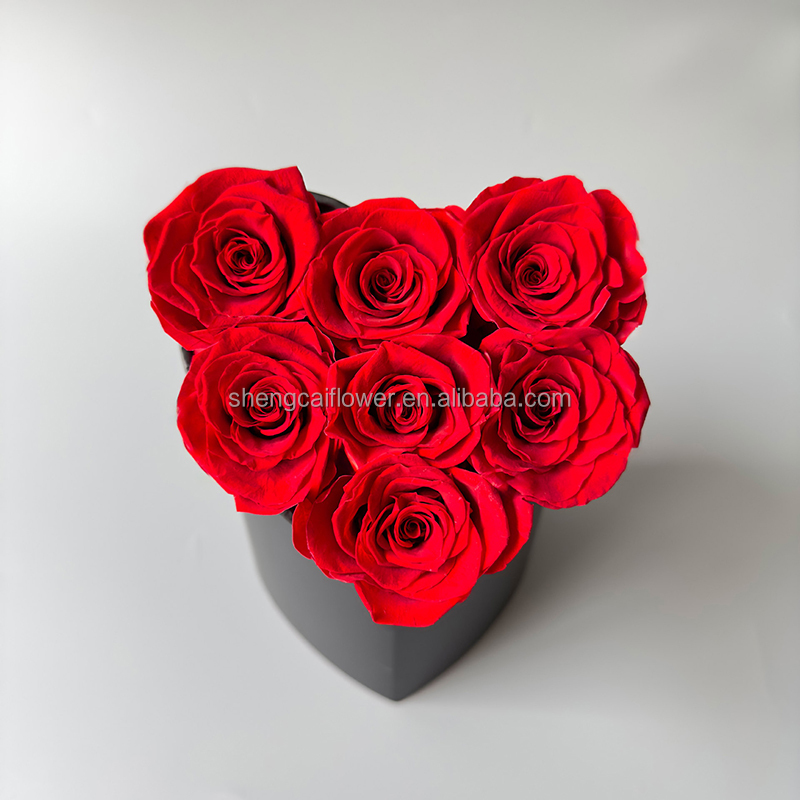 red rose heart 7 roses