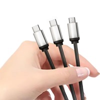 5 en 1 câble de charge de vacances conception de lumière LED de noël IPX6 étanche charge rapide type C pour iPhone Android coffrets cadeaux promotionnels