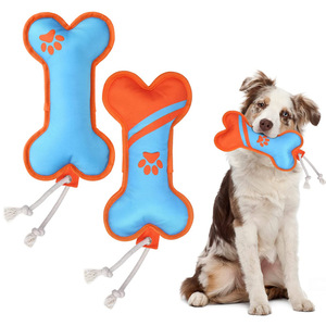 Cross-border pet sounding toy, waterproof Oxford cloth <b>dog</b> <b>pool</b> floating toy with rope, bone pet toy - Product Image 1