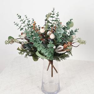 Plantas Verdes Artificiales, Ramo de <span class=keywords><strong>Hojas</strong></span> de Eucalipto, Ramo de Frutos, Decoración para Bodas y Hogar, Arreglos Florales - Product Image 3