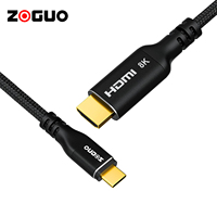 Câble 8K Type C vers HDMI Convertisseur TYPE C vers HDMI pour connecter le téléphone à la télévision Prise en charge HDTV 8K/60HZ 48Gbps type c hdmi