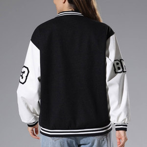 Chaqueta Varsity de Manga Larga con Estampado Transpirable, Estilo Nuevo, para Mujer, Corte Ajustado, con Parches Bordados, Diseño Personalizado, Ropa Urbana para Exteriores - Product Image 2