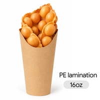 Gobelets en papier gaufré personnalisés imprimés, support pour frites, gobelet jetable pour snacks – Vente chaude