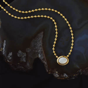 Collares de Plata y Oro PVD Antideslustre de Moda, Joyería Fina de Acero Inoxidable 316L, Collar de Concha Natural para Mujer - Product Image 3