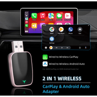 Adaptateur CarPlay sans fil, petite taille, portable, adaptateur Android Auto pour voitures, convertisseur USB 2 en 1, adaptateur CarPlay