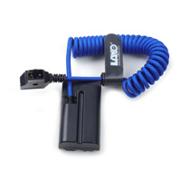 Câble de batterie factice D-TAP enroulé en nylon bleu pour F550 avec conducteur en cuivre pur, garantie 12 mois pour l'alimentation de l'appareil photo