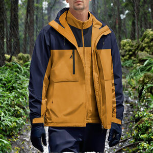 Ropa de Trabajo de Invierno de Alta Elasticidad, Resistente al Viento y Suave - Nueva Ropa de Exterior de Talla Grande con Cuello Mao, Técnica de Tejido con Estampado Impermeable - Product Image 2