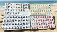 Ensemble de Mahjong Américain de Luxe en Acrylique, 160 Tuiles, Pliable et Portable, pour 4 Joueurs, Cadeau de Divertissement pour la Maison, les Fêtes et les Voyages