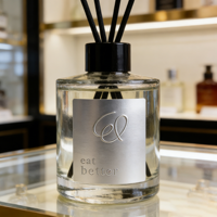 Autocollant gaufré durable en argent mat pour parfum, résiste aux huiles parfumées et garde son état impeccable