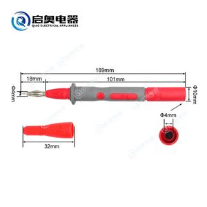مسابير اختبار مقياس متعدد غير مدمر للإبر من QIAO مع 4 مقابس بولي كلوريد الفينيل عازلة ولون نحاسي/أحمر/أسود - Product Image 2