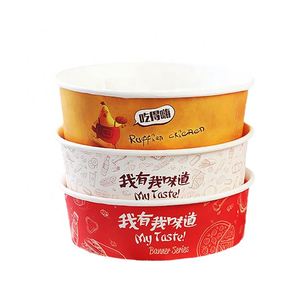 Cubo de papel kraft biodegradable de <span class=keywords><strong>doble</strong></span> pared de 130oz y 150oz para <span class=keywords><strong>palomitas</strong></span>, pollo frito, patatas fritas y galletas - Empaque de alimentos - Product Image 1