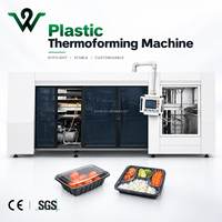 Machine de thermoformage entièrement automatique à trois postes haute efficacité pour contenants alimentaires, barquettes, couvercles et plateaux à œufs en PP/PS/PET/PVC