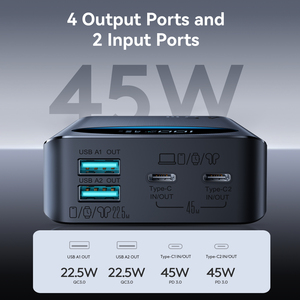 <span class=keywords><strong>Power</strong></span> <span class=keywords><strong>Bank</strong></span> Portátil Joyroom 45W 20000mAh com Display Digital LED - Product Image 5
