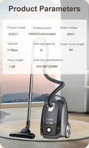 2000W usine 5L capacité de poussière filaire en <span class=keywords><strong>sac</strong></span> <span class=keywords><strong>aspirateur</strong></span> cendres puissant maison Cyclone <span class=keywords><strong>aspirateur</strong></span> <span class=keywords><strong>avec</strong></span> cordon - Product Image 5