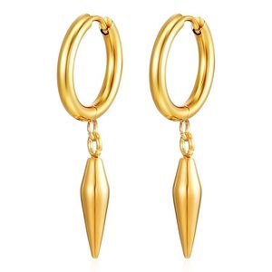 Pendientes de Aro Dorados con Diseño de Ramo |   Acero Inoxidable con Baño de Oro PVD de 18K |   Varios Diseños Modernos para Mujer, Impermeables e Hipoalergénicos - Product Image 5
