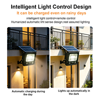Lampe Solaire de Jardin 60W Extérieure Étanche IP67 Projecteur Solaire LED Rechargeable pour Patio et Mur