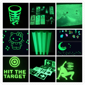 Glow in the Dark <span class=keywords><strong>PES</strong></span> Couleur Verdâtre <span class=keywords><strong>5</strong></span> + Heures Film Photolumiscent Adhésif Réfléchissant Signes Lumineux pour Marches Sortie de Sécurité - Product Image 2