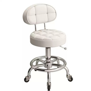 Sıcak satış <span class=keywords><strong>Salon</strong></span> Spa kuaför sandalyeler yüksekliği ayarlanabilir paslanmaz çelik tabure döner sandalye ile tekerlekler - Product Image 2