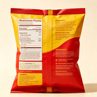 Sacs d'emballage pour snacks soufflés en aluminium de qualité alimentaire, finition mate, pochettes thermoscellées au dos, sacs personnalisés pour chips de pommes de terre