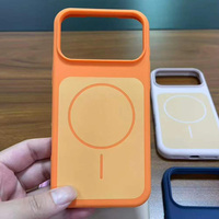 Coque de téléphone magnétique originale en silicone pour iPhone 17 Air 16 15 18 Pro Max, finition givrée, gel de silice liquide, bouton AI, coque arrière – MOQ 500
