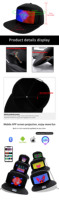 DIY LED Luminous Hat Equipo de publicidad Tecnología y belleza Aplicación fusionada Programada