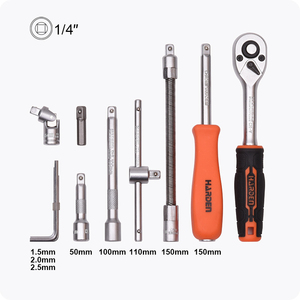 Juego de Llaves de Tubo para Reparación de Automóviles, 46 Piezas, 1/4\", Universal, para Trabajos Manuales, Precio de Fábrica HARDEN - Product Image 5